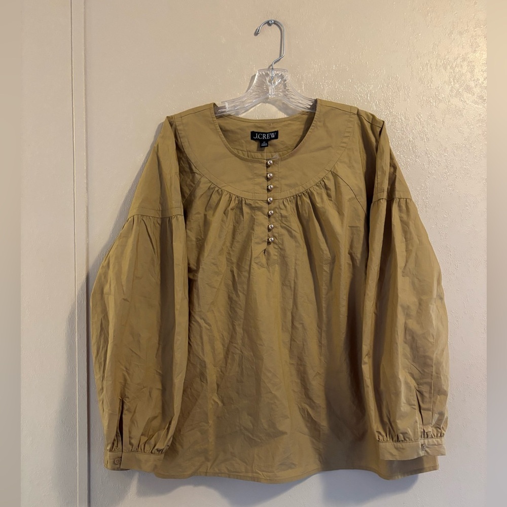 NWT J.Crew Shirred Popover Top sz 2X